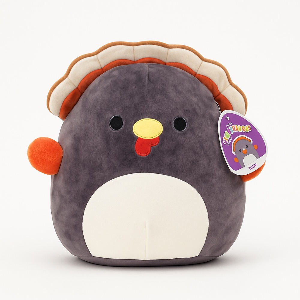 KELLYTOY‎ SQUISHMALLOWS Gray 16” Terry Turkey Plush 2021 Thanksgiving OS